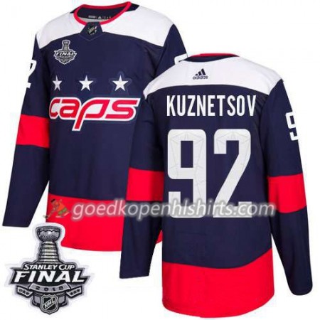 Washington Capitals Evgeny Kuznetsov 92 2018 Stanley Cup Final Patch Adidas Stadium Series Authentic Shirt - Mannen